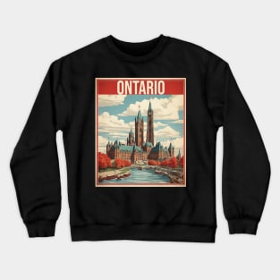 Ontario Canada Vintage Poster Tourism Crewneck Sweatshirt